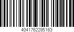 Código de barras (EAN, GTIN, SKU, ISBN): '4041762295163'
