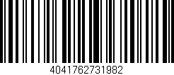 Código de barras (EAN, GTIN, SKU, ISBN): '4041762731982'