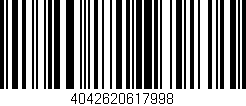 Código de barras (EAN, GTIN, SKU, ISBN): '4042620617998'