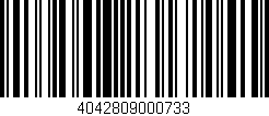 Código de barras (EAN, GTIN, SKU, ISBN): '4042809000733'