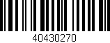 Código de barras (EAN, GTIN, SKU, ISBN): '40430270'
