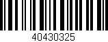 Código de barras (EAN, GTIN, SKU, ISBN): '40430325'