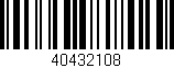 Código de barras (EAN, GTIN, SKU, ISBN): '40432108'