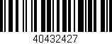 Código de barras (EAN, GTIN, SKU, ISBN): '40432427'