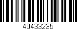 Código de barras (EAN, GTIN, SKU, ISBN): '40433235'