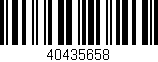 Código de barras (EAN, GTIN, SKU, ISBN): '40435658'