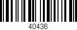 Código de barras (EAN, GTIN, SKU, ISBN): '40436'