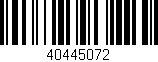 Código de barras (EAN, GTIN, SKU, ISBN): '40445072'