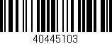 Código de barras (EAN, GTIN, SKU, ISBN): '40445103'