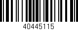 Código de barras (EAN, GTIN, SKU, ISBN): '40445115'