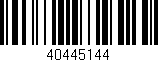 Código de barras (EAN, GTIN, SKU, ISBN): '40445144'