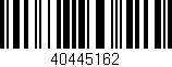 Código de barras (EAN, GTIN, SKU, ISBN): '40445162'