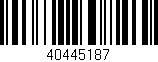 Código de barras (EAN, GTIN, SKU, ISBN): '40445187'