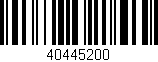 Código de barras (EAN, GTIN, SKU, ISBN): '40445200'