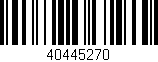 Código de barras (EAN, GTIN, SKU, ISBN): '40445270'