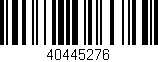 Código de barras (EAN, GTIN, SKU, ISBN): '40445276'
