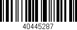 Código de barras (EAN, GTIN, SKU, ISBN): '40445287'