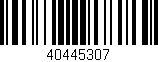 Código de barras (EAN, GTIN, SKU, ISBN): '40445307'