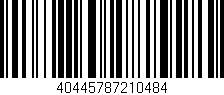 Código de barras (EAN, GTIN, SKU, ISBN): '40445787210484'
