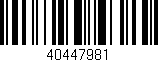 Código de barras (EAN, GTIN, SKU, ISBN): '40447981'
