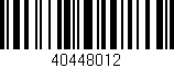 Código de barras (EAN, GTIN, SKU, ISBN): '40448012'