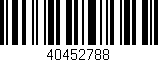 Código de barras (EAN, GTIN, SKU, ISBN): '40452788'