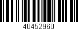 Código de barras (EAN, GTIN, SKU, ISBN): '40452960'