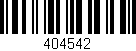 Código de barras (EAN, GTIN, SKU, ISBN): '404542'