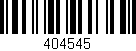 Código de barras (EAN, GTIN, SKU, ISBN): '404545'