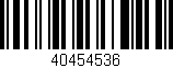 Código de barras (EAN, GTIN, SKU, ISBN): '40454536'