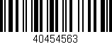 Código de barras (EAN, GTIN, SKU, ISBN): '40454563'