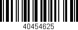 Código de barras (EAN, GTIN, SKU, ISBN): '40454625'