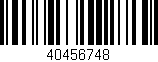 Código de barras (EAN, GTIN, SKU, ISBN): '40456748'