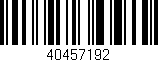 Código de barras (EAN, GTIN, SKU, ISBN): '40457192'