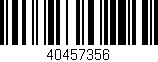 Código de barras (EAN, GTIN, SKU, ISBN): '40457356'
