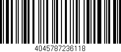 Código de barras (EAN, GTIN, SKU, ISBN): '4045787236118'