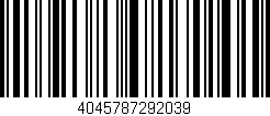 Código de barras (EAN, GTIN, SKU, ISBN): '4045787292039'