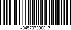 Código de barras (EAN, GTIN, SKU, ISBN): '4045787300017'