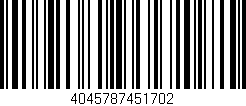 Código de barras (EAN, GTIN, SKU, ISBN): '4045787451702'