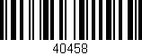 Código de barras (EAN, GTIN, SKU, ISBN): '40458'