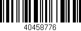 Código de barras (EAN, GTIN, SKU, ISBN): '40458776'