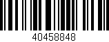Código de barras (EAN, GTIN, SKU, ISBN): '40458848'