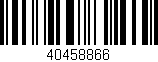 Código de barras (EAN, GTIN, SKU, ISBN): '40458866'