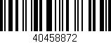 Código de barras (EAN, GTIN, SKU, ISBN): '40458872'