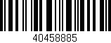 Código de barras (EAN, GTIN, SKU, ISBN): '40458885'