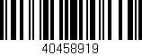 Código de barras (EAN, GTIN, SKU, ISBN): '40458919'