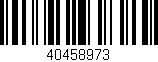 Código de barras (EAN, GTIN, SKU, ISBN): '40458973'