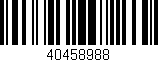 Código de barras (EAN, GTIN, SKU, ISBN): '40458988'