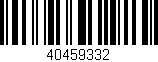Código de barras (EAN, GTIN, SKU, ISBN): '40459332'