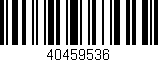 Código de barras (EAN, GTIN, SKU, ISBN): '40459536'